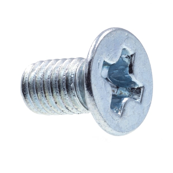 M3-0.50 x 6 mm Phillips Flat Machine Screw, Zinc Plated 25 PK
